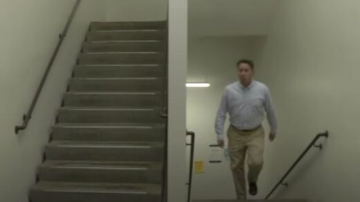 Escherian Stairwell RIT hoax debunked" and "M.C. Escher Relativity impossible stairs