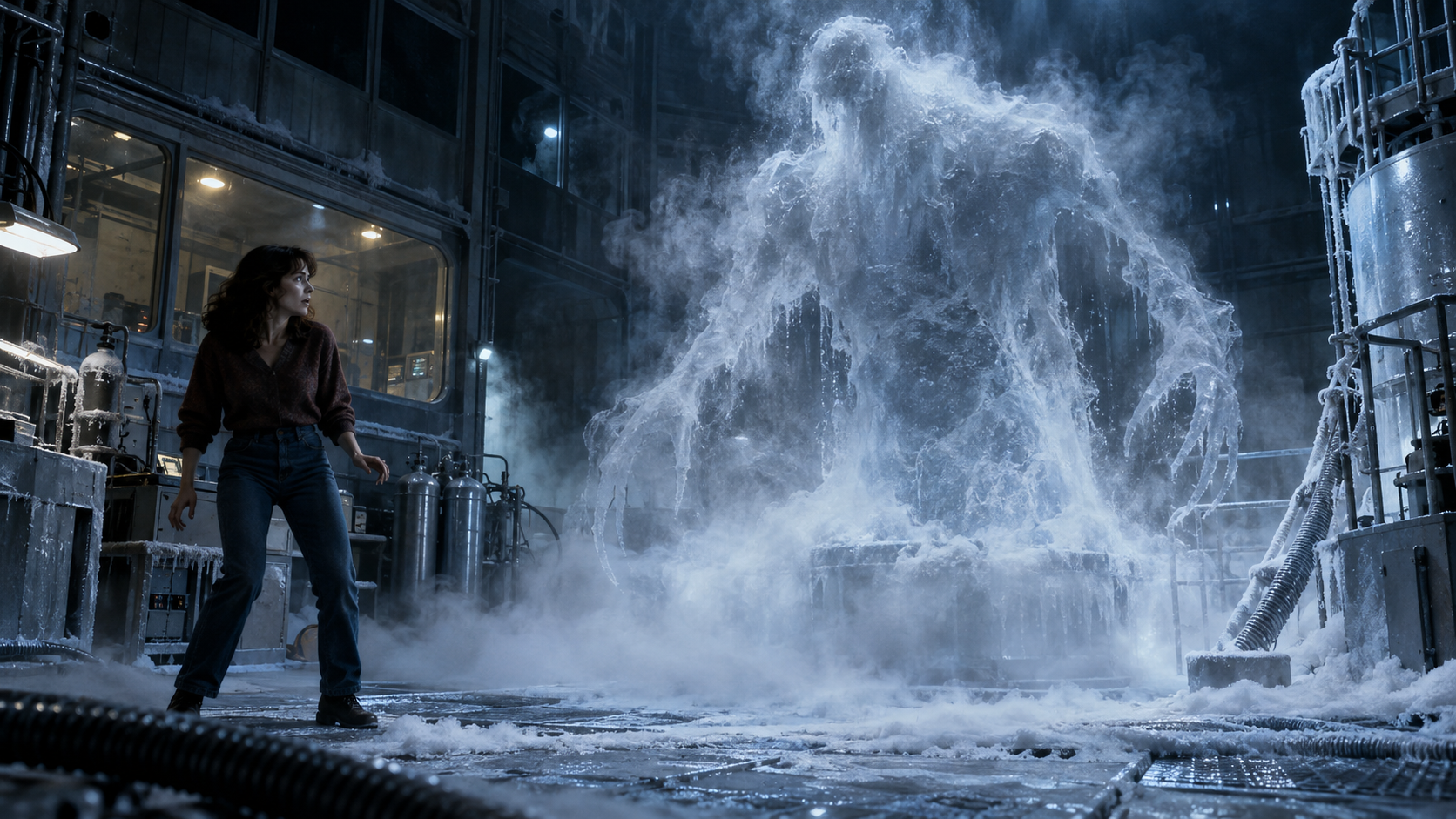 Researchers freeze a supernatural entity during a laboratory experiment